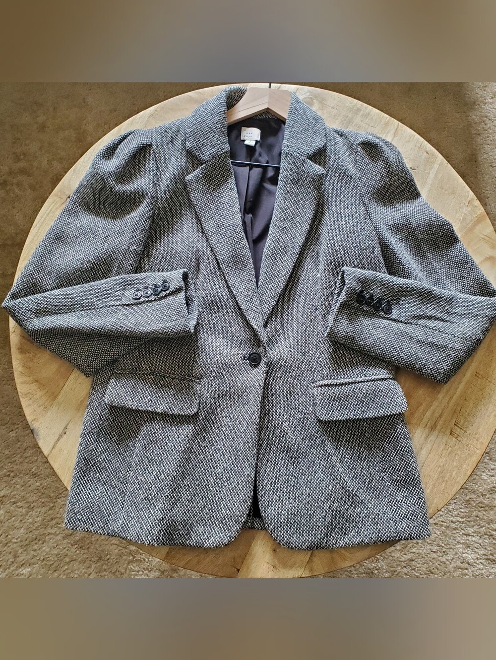 A New Day Women's Puff Sleeve Woven Blazer Size 8